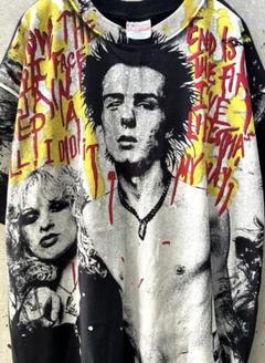 USA古着◎シド&ナンシー 総柄Tシャツ XL Hanesタグ