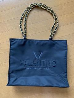 VALENTINOナイロンチェーントートバッグ ブラック