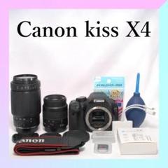 ❄️初心者向け★Canon X4ダブルレンズ★超望遠レンズ★人気★お祝いに ✨ 超望遠で遠くも対応✨スマホ転送✨Canon Kiss X4 ダブルレンズ