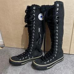 converseレースアップ ロングブーツ CONVERSE ALL STAR レースアップロングブーツ ブラック - メルカリ