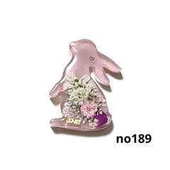 最も ベビー キッズ ヘアゴム うさぎ かすみそう ハンドメイド