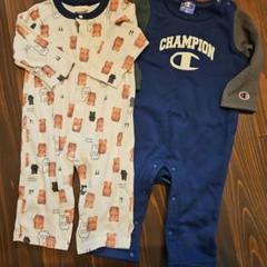 クマ柄ロンパース&Championロンパースセット♡サイズ80