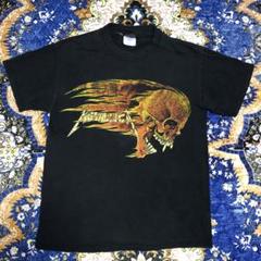 メタリカ　tシャツ METALLICA PUSHEAD FLAME SKULL