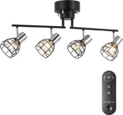 シーリングライト LED電球 照明器具 4灯 タイマー リモコン付 シルバー
