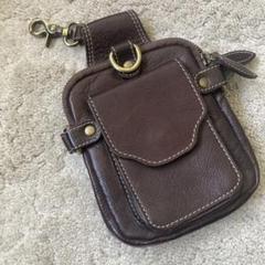 LEATHER CHEAT YOU ボディバッグ ダークブラウン