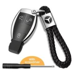 メルセデスベンツ 編み込みレザー Dリング キーホルダー キーチェーンAMG eのサムネイル