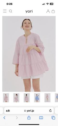 yori ストライプティアードチュニック【2024SM】