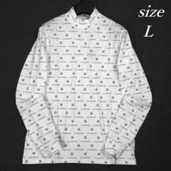 新品 セントアンドリュース ゴルフ 全面ロゴ モックネック シャツ 白 L