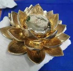 チベット密教法器 キンレンカ 真鍮製 金蓮花 仏教美術 15cm チベット密教法器 キンレンカ 真鍮製 金蓮花 仏教美術 15cm