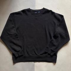 OLD GAP 無地 ブラック ブランク 前V スウェット M 90´s OLD GAP 前Vブランクスウェット ブラック USA製