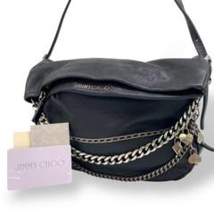 JIMMY CHOO ジミーチュウ　チェーン　バイカー ショルダーバッグ　黒