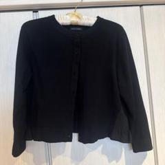 yokochan 七分袖 カーディガン 40 YOKO CHAN 「YOKO CHAN」 7分袖ニットカーディガン 40 ブラック
