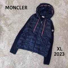 ☆美品☆モンクレール ハイブリットダウン カーディガン 2023 紺 XL