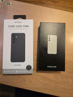 Samsung Galaxy S24 アンバーイエロー 本体 ケース付き