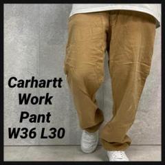 カーハート　ブラウン　ワークパンツ　ペイント　古着　W36 L30