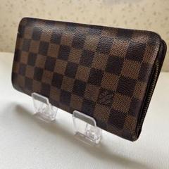 訳ありLouis Vuitton ルイヴィトン ダミエパターン 長財布 本革
