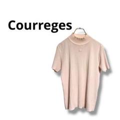 Courreges 21 半袖ニット　ヴィンテージニット　ピンク　サイズ38 中古・古着通販】courreges (クレージュ) ロゴ刺繍半袖ニット