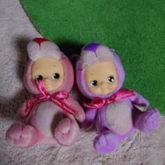 キューピーのピンクパンサー着ぐるみのぬいぐるみ 2体セット