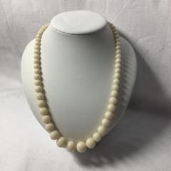 【美品】　豪華　薄ピンク珊瑚　ネックレス　留め具　silver シルバー　レトロ