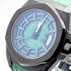 379 KONIG ケーニグ　K74CB003 デイト　裏スケ　自動巻き　腕時計