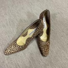 処分価格‼️ユースケタカハシ　レオパード柄ハラコヒール