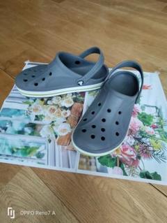 crocsグレーJ3 21.5cm