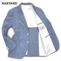HARVARD シャンブレー コットン テーラードジャケット M ブルー 春夏 HARVARD シャンブレー コットン テーラードジャケット M ブルー
