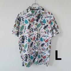 FILA GOLF ゴルフ 半袖　ポロシャツ Lサイズ 夏柄 総柄　フィラのサムネイル