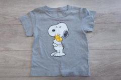 【UNIQLO】スヌーピー ウッドストック Tシャツ グレー 100cm