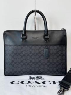 ✅【美品】定価5.2万　コーチ　メンテ済み　COACH ビジネス レザー バッグ