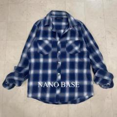 NANO BASE ナノユニバース オンブレ チェック シャツ 長袖