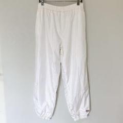 90s USA製 ゲス GUESS ナイロンパンツ コットンライナー付 ホワイト