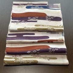 絹 織物 34×452cm (内10×60cm 2か所欠け) 古布 着物 はぎれ
