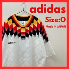 【美品】日本製　90‘s　アディダス　ドイツ代表　サッカー　ゲームシャツ　O