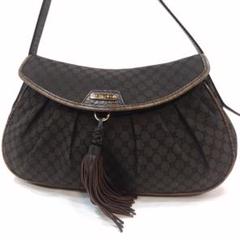 セリーヌ　アクセサリーポーチ　ワンショルダー　 マカダム柄　キャンバス　レザー CELINE】セリーヌ ワンショルダーバッグ ショルダーバッグ