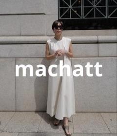 マチャット machatt スラブリネンドレス ノースリーブ ロング