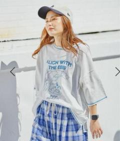 ニコアンド【Make Stuff\"25】　てぃらベースボールシャツ・グレー　新品 未使用品です】ニコアンド てぃらさん ベースボールシャツ
