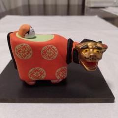 専用★陶器製 獅子 置物 約30cm シーサー ミニシーサー 獅子 陶器風 ペア 置物 玄関 沖縄 琉球