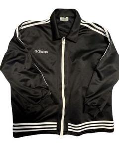 80s adidas デカロゴ トラックジャケット 復刻 白青 2XL アディダス 80s プレミアム エンボス加工 スリーストライプス