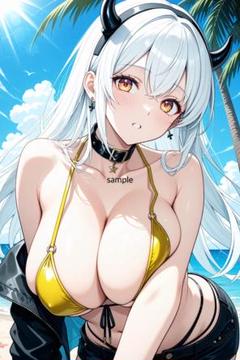 A2274 AIイラスト　美女 L版サイズ 1点物