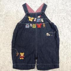 美品 miki HOUSE ミキハウス オーバーオール サロペット 80