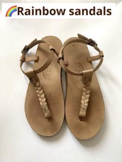 【新品未使用】Rainbow Sandals ベージュ トングサンダル Sサイズ セール】【RAINBOW SANDALS / レインボーサンダル】DOUBLE LAYER
