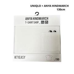 新品！ユニクロ アニヤハインドマーチKT1EASYクルーネックT 130cm 白