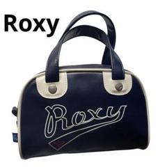 美品 ROXY ミニ ボストン バッグ Y2K ネイビー×ホワイト