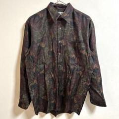 ヴィンテージ　Lordy 総柄長袖シャツ　昭和レトロ　M 大人可愛い　オシャレ