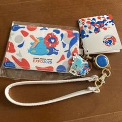 専用　万博 ICOCA イコカ ミャクミャク イコちゃん 合皮 パスケース① 大阪万博会場限定 みゃくみゃく×イコちゃんICOCAつき 合皮パス