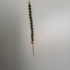 黒と金のビーズ ブレスレット