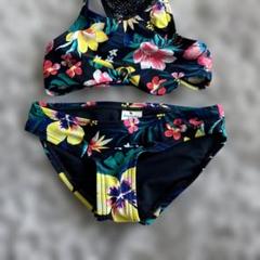 女の子用水着セット 95cm 花柄