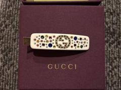 【美品】GUCCI ハート型ヘアクリップ ピンク GUCCI - GUCCI グッチ インターロッキングG ハート クリスタル