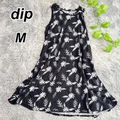 dip【M】ディップ 花柄 ノースリーブ チュニック 総柄 コットン100%